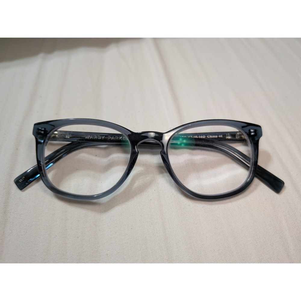 Warby Parker Lyle 370 Round Gray Blue Eyeglasses Optical Frame 47-18-140